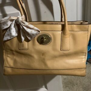 Coach leather purse with twilly